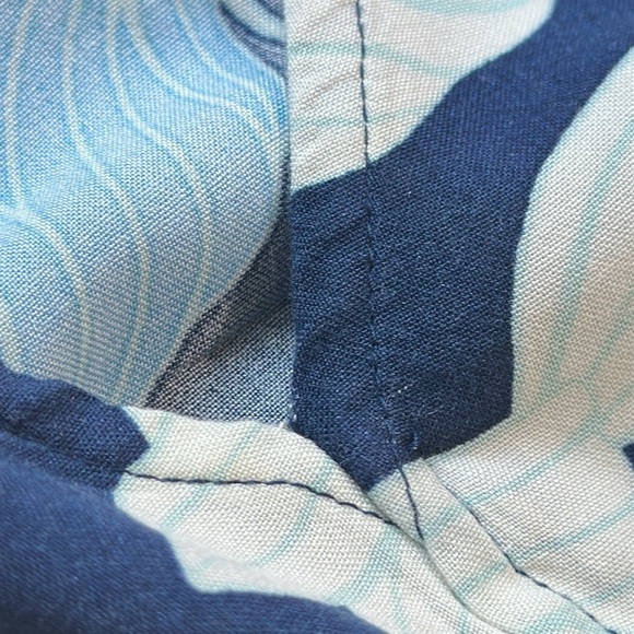 Red, White, And Blue Hawaiian Floral Maxi Dress - Picture 10 of 11